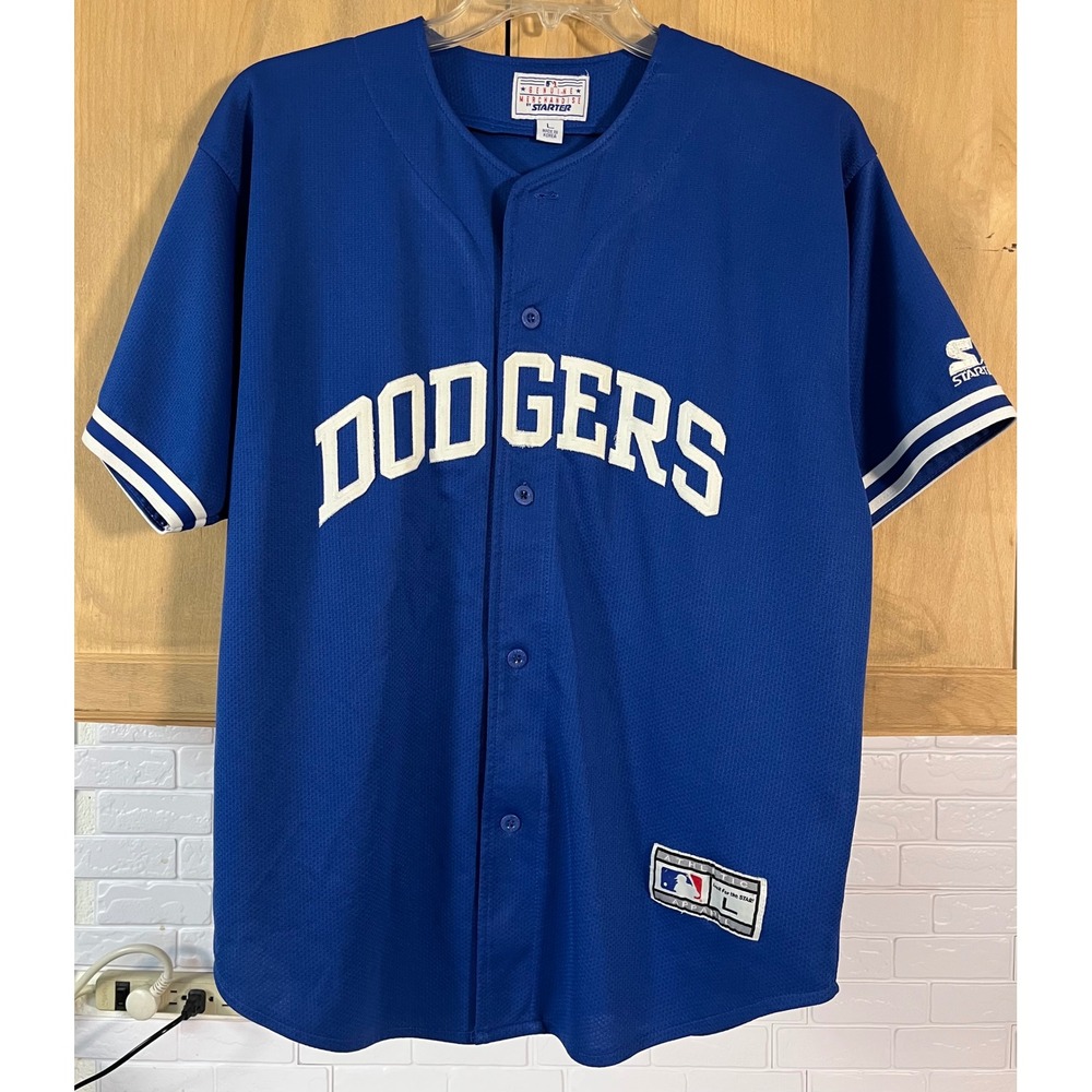 Starter Baseball Jersey Mens Large Blue LA Dodgers MLB Vintage 90s